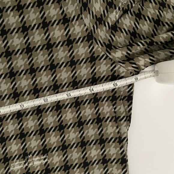 ROKH HOUNDSTOOTH TURTLENECK IN MULTI 2 4 stretch long sleeve zip back plaid - Picture 10 of 15